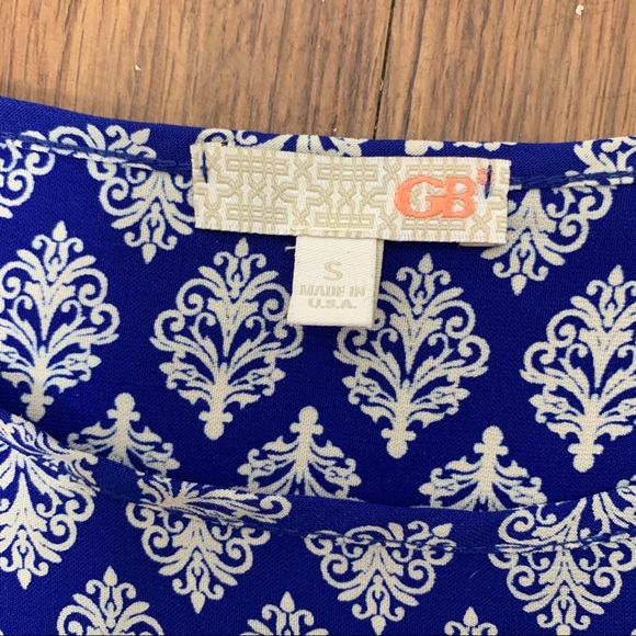 Mixed Print Cap Sleeve Blouse - Picture 5 of 6